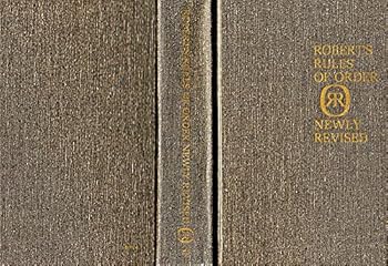 Hardcover Robert's Rules of Order Newly Revised General Henry M. Robert Hardback 1970 Book