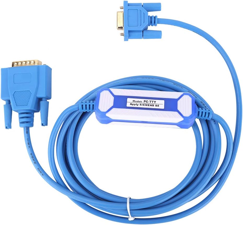Fafeicy Siemens S5 Cable, PC-TTY Insulated PVC Programming Cable for Siemens S5 Series 6ES5734-1BD20