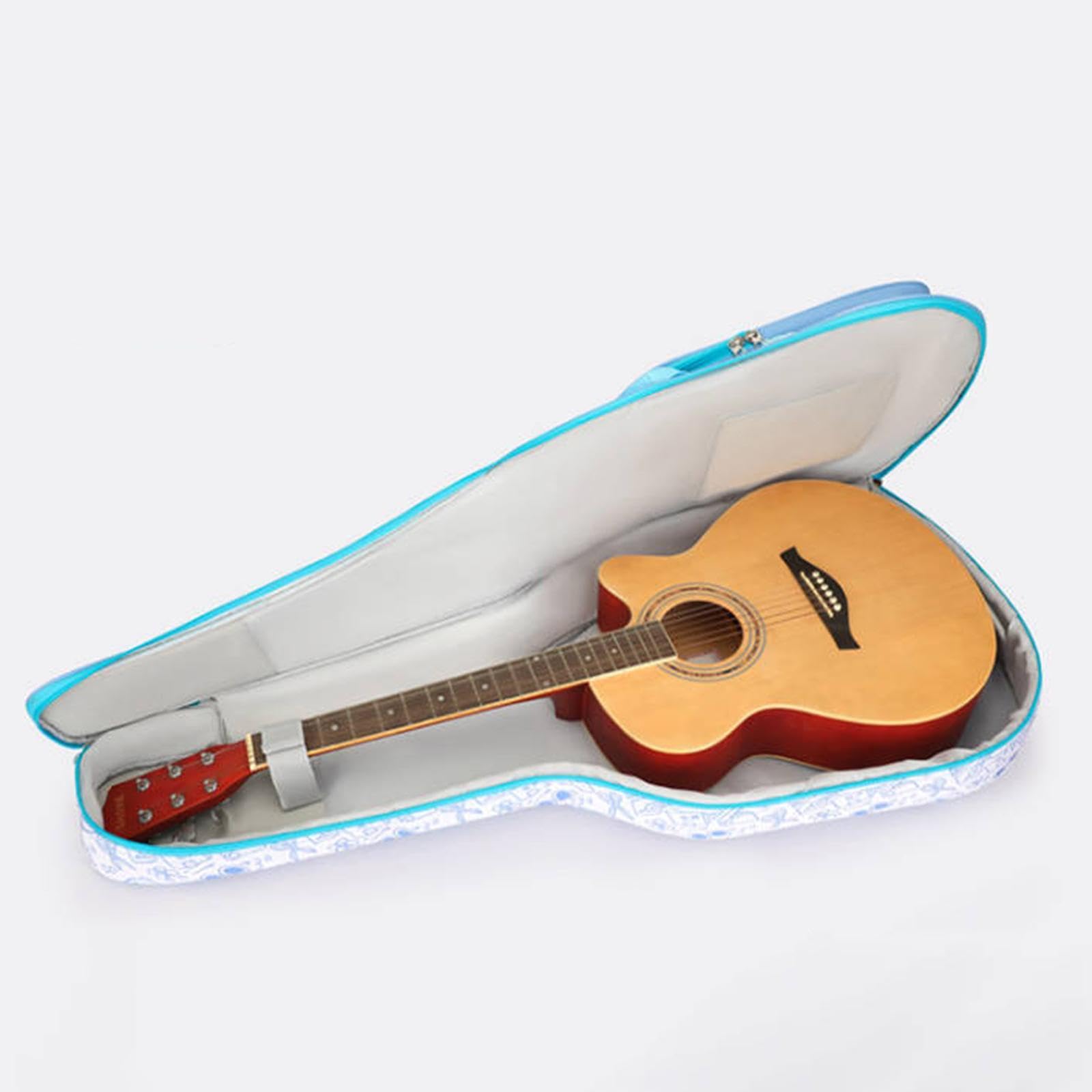 Funda para Guitarra, Funda para Bajo Eléctrico, Funda Portátil Gruesa de Oxford con Asa Lateral, Caja de Almacenamiento para Guitarra Acolchada Gruesa, Azul