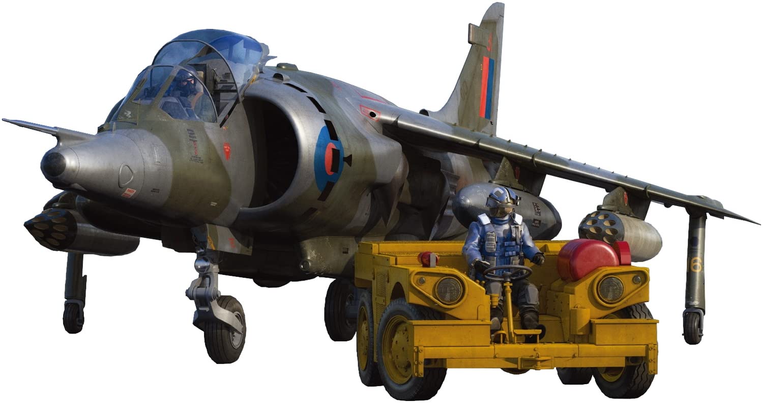 KineticMODEL 1/48 Harrier GR.3 Falklands 40th Anniversary w Tow Tractor