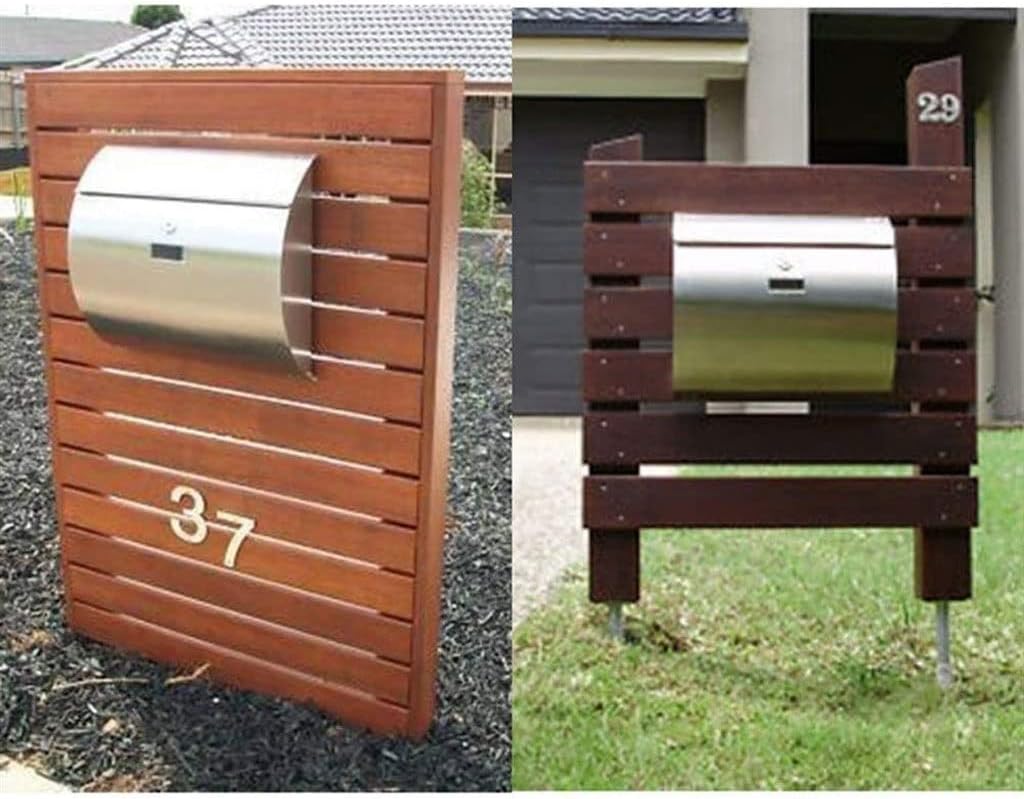 HBJWOV Time Concept Handcrafted Metal Iron European Antique Décor - Mail Box/Letter Stand - Home Adornment