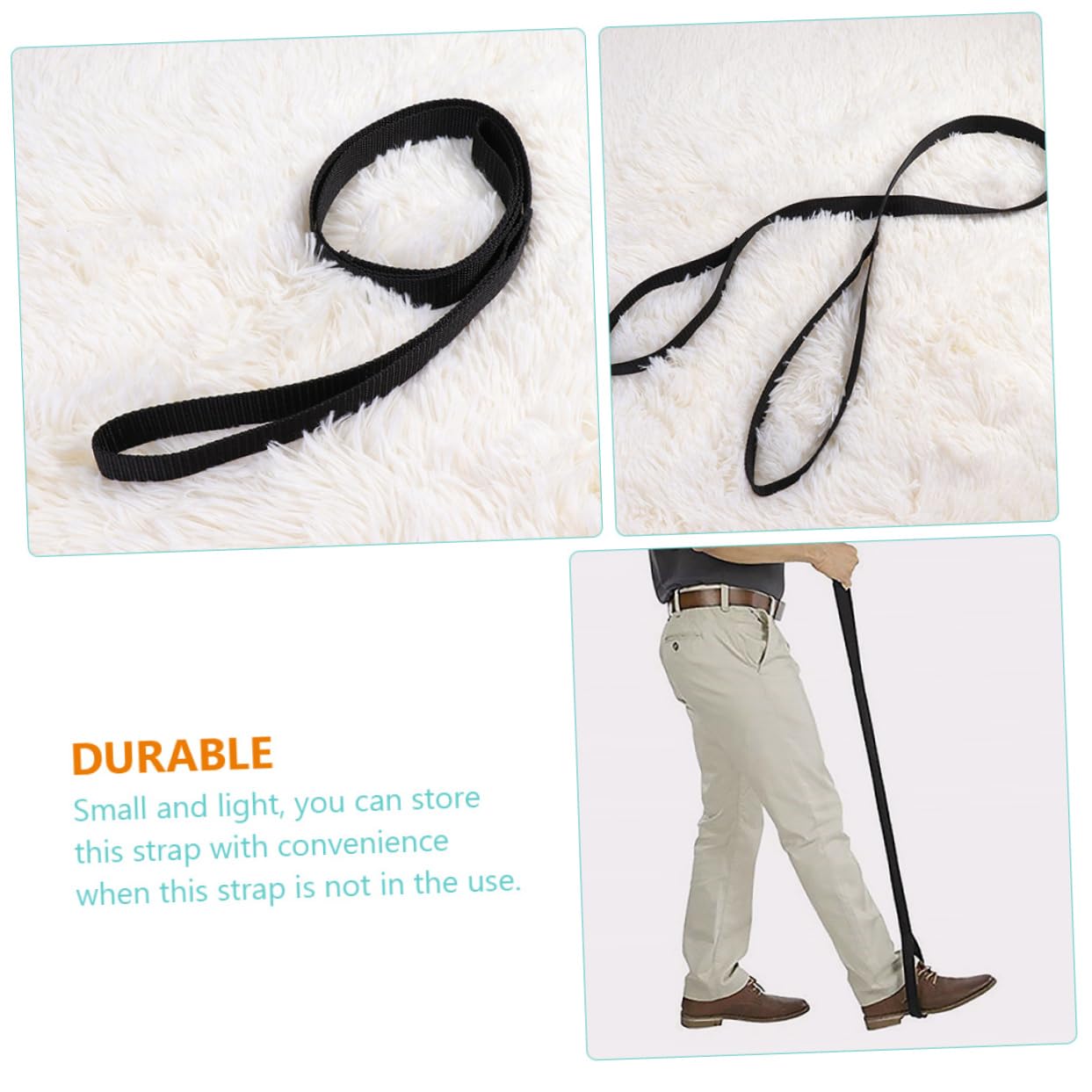 minkissy Convenient Leg Loop Straps for Elderly Disabled Portable Leg Lifter Straps Polyester Leg Straps Foot Loop