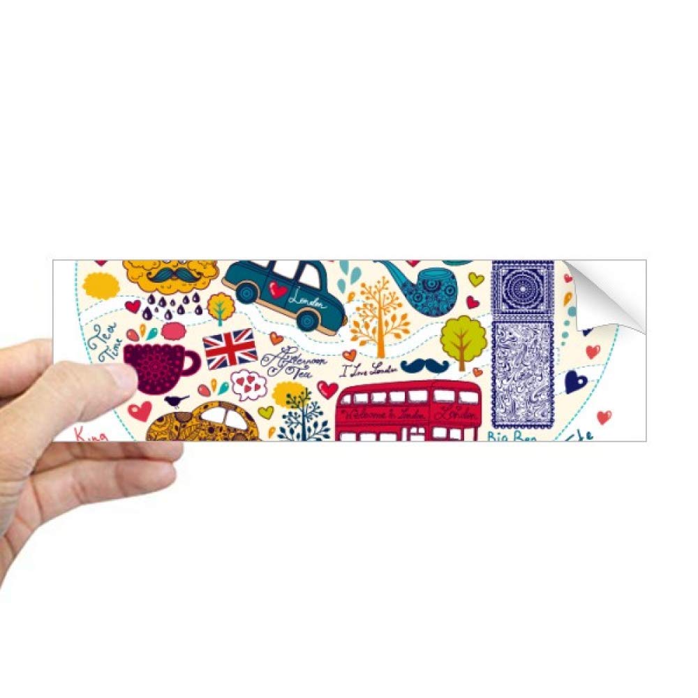 Sticker rectangulaire pour fenêtre cœur Big Ben adhésif haute définition longue durée