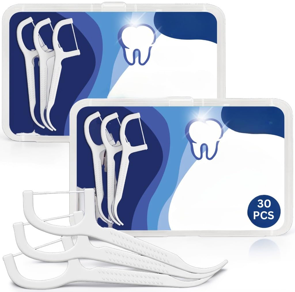 STOFFIER GARTEN Dental Floss Picks for Tooth Cleaning, 120 Piece Dental Floss Cleaner, Tooth Picks Flossers with 4 Travel Handy Cases, Helps to Fight Decay and Keep Your Teeth Clean, Flossing Sticks for Family-image-18