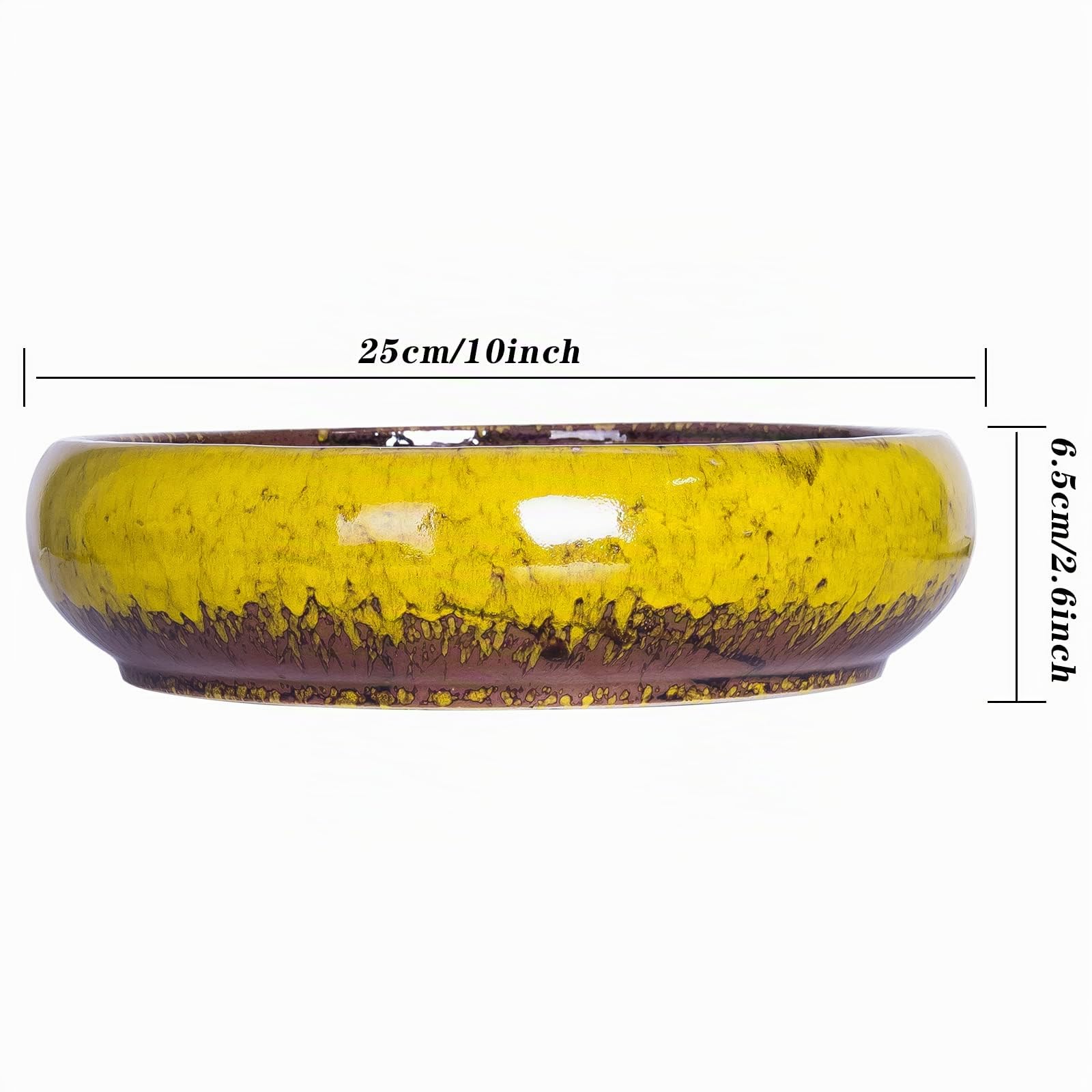 ARTKETTY Vasi per piante grasse, vasi per piante di cactus di grandi dimensioni con drenaggio, vaso bonsai in ceramica per interni per il giardino e la casa