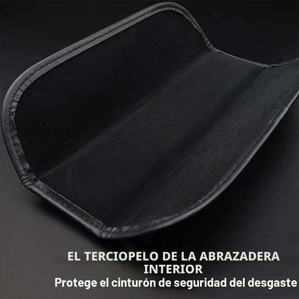 Almohadilla Cinturon Coche para SEAT LEON, Comodidad Cuero de Almohadillas para Cinturón Protector Cinturon Coche Accesorios 2 Piezas
