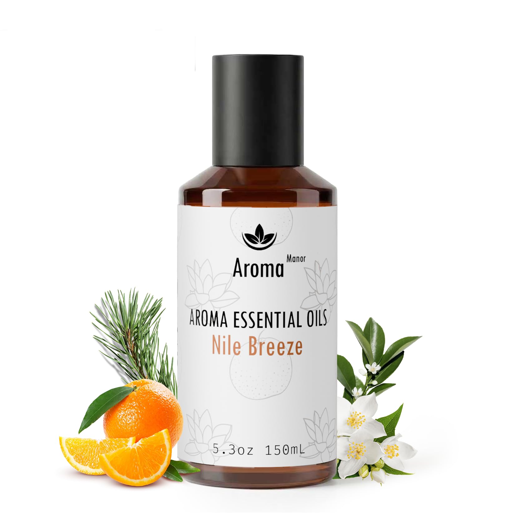 Aroma Mezcla de Aceites Esenciales - Nile Breeze - Aceite de Fragrancia de Hotel para Máquina Difusora de Aromaterapia, Cítricos, Jazmín y Madera de Cedro, para un ambiente de lujo en habitaciones
