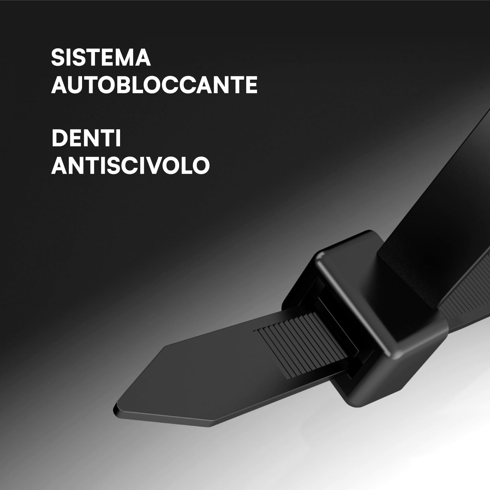 1200 Fascette Stringicavo in Nylon 6.6 350x4,5mm Tenuta 22Kg per Cavi e Cablaggi Autobloccanti per Elettricista e Fai da Te Serraggio con Denti Antiscivolo Resistenti Fuoco Calore e Gelo Colore Nero