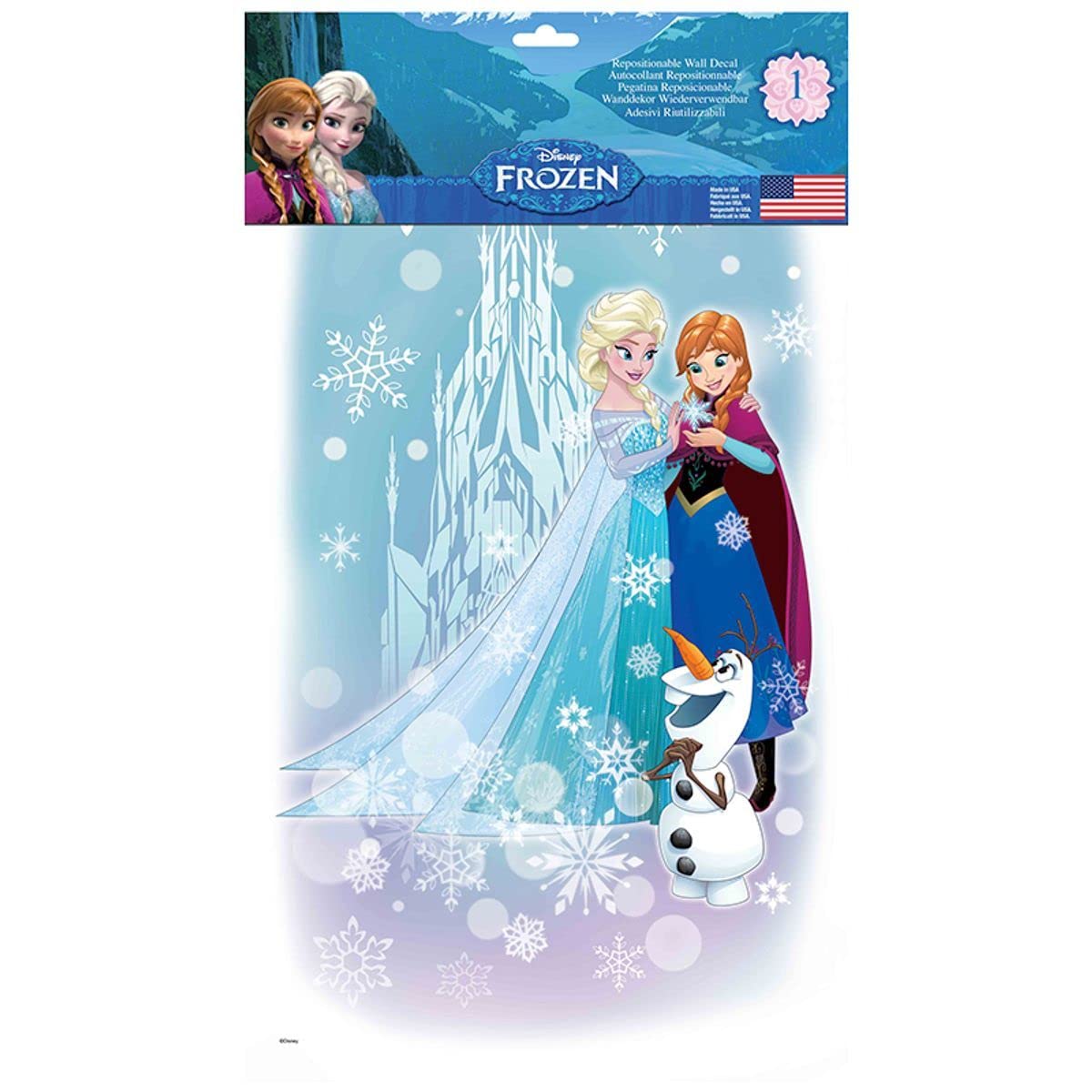 Thedecofactory Adhesivos con diseño de Frozen de Disney Roommates Adhesivas (,) 44 x 25 cm, diseño de niño, diseño de niño