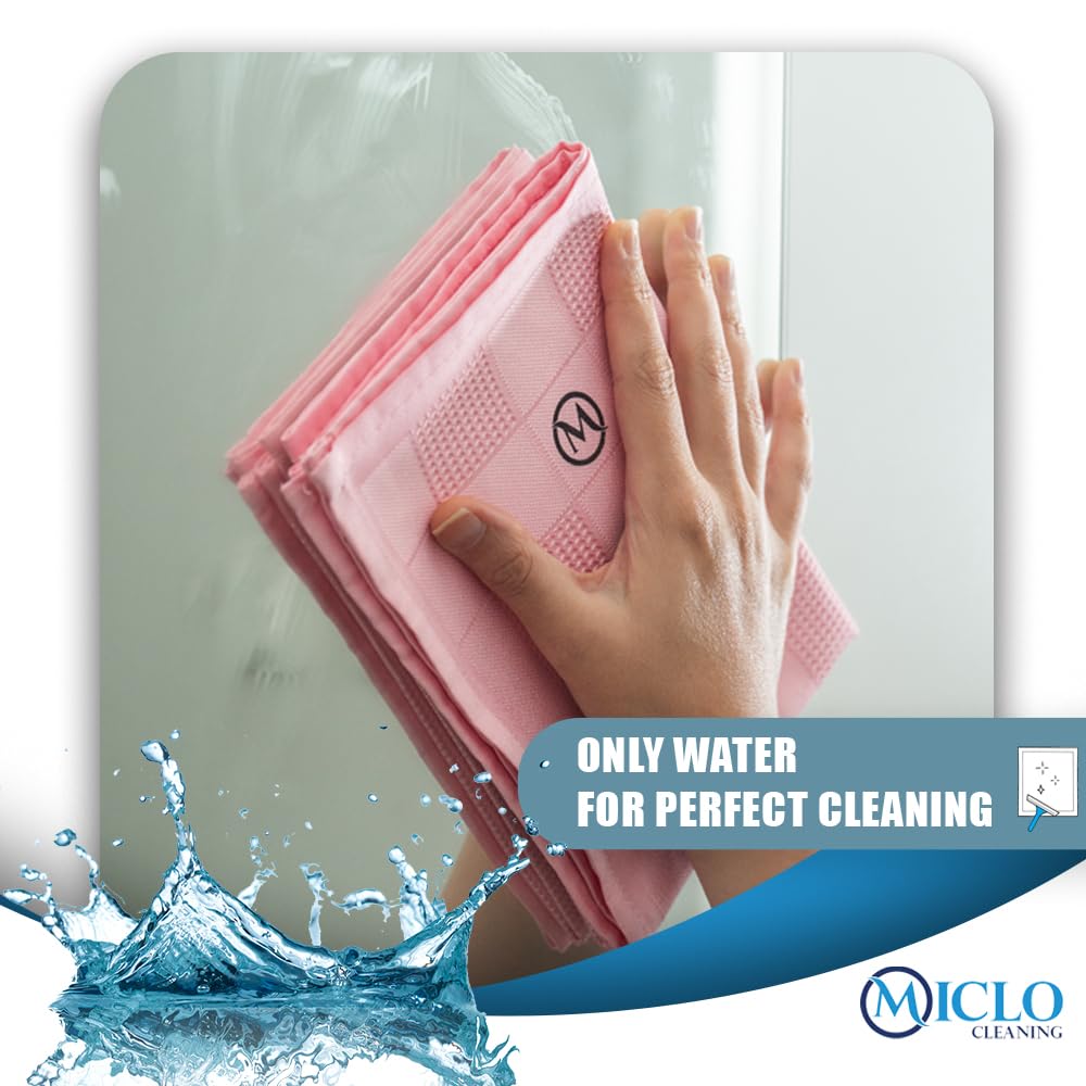 MICLO CLEANING Juego de 3 paños de limpieza de microfibra, paño mágico, vidrio, paño de espejo, serie Soft