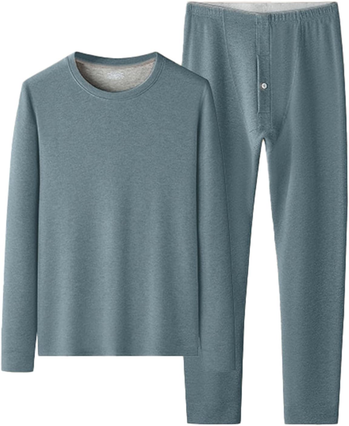 Men's Thermal Underwear Long Johns Set,Mulberry silk wool with Soft Warm Lining, Stretch Base Layer Set for Cold Weather
