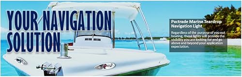 Miniatura 3 de Pactrade Marine Montaje empotrado del acero inoxidable de las luces del lágrima del arco del lado de la navegación