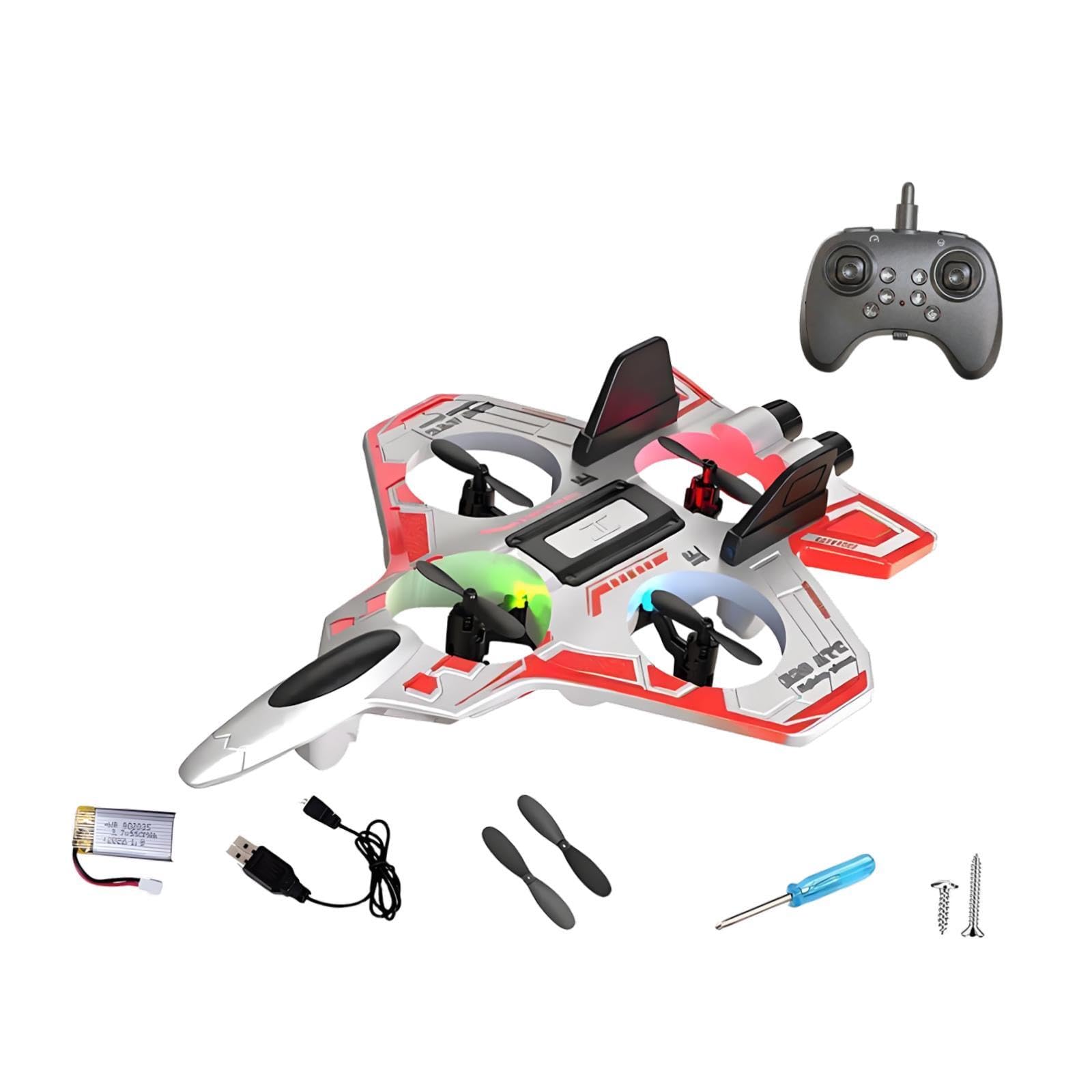 1 Avión de Juguete RC de Espuma con Control Remoto, Luces LED, Función, Material EVA, Adecuado para Niños Entusiastas, Blanco 1 Batería 300