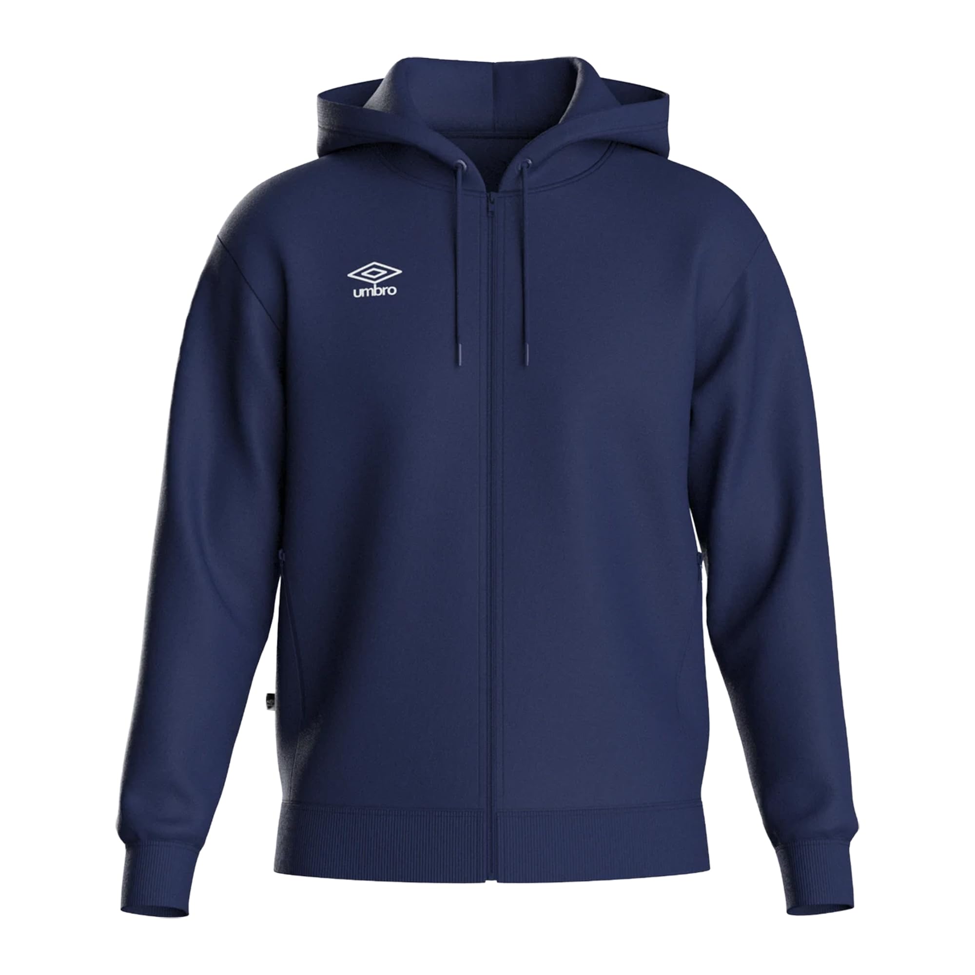 Umbro Mens Club Leisure Full Zip Hoodie (XXL) (Navy/White)