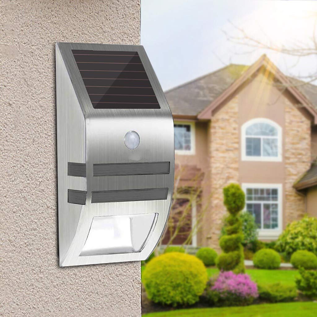 Spritumn Solar Lights Outdoor, LED Solar Security Lights Motion Sensor Solar Powered Lights Wall Lights Waterproof Lamp for Garden, Fence, Outside Wall. (1pcs)