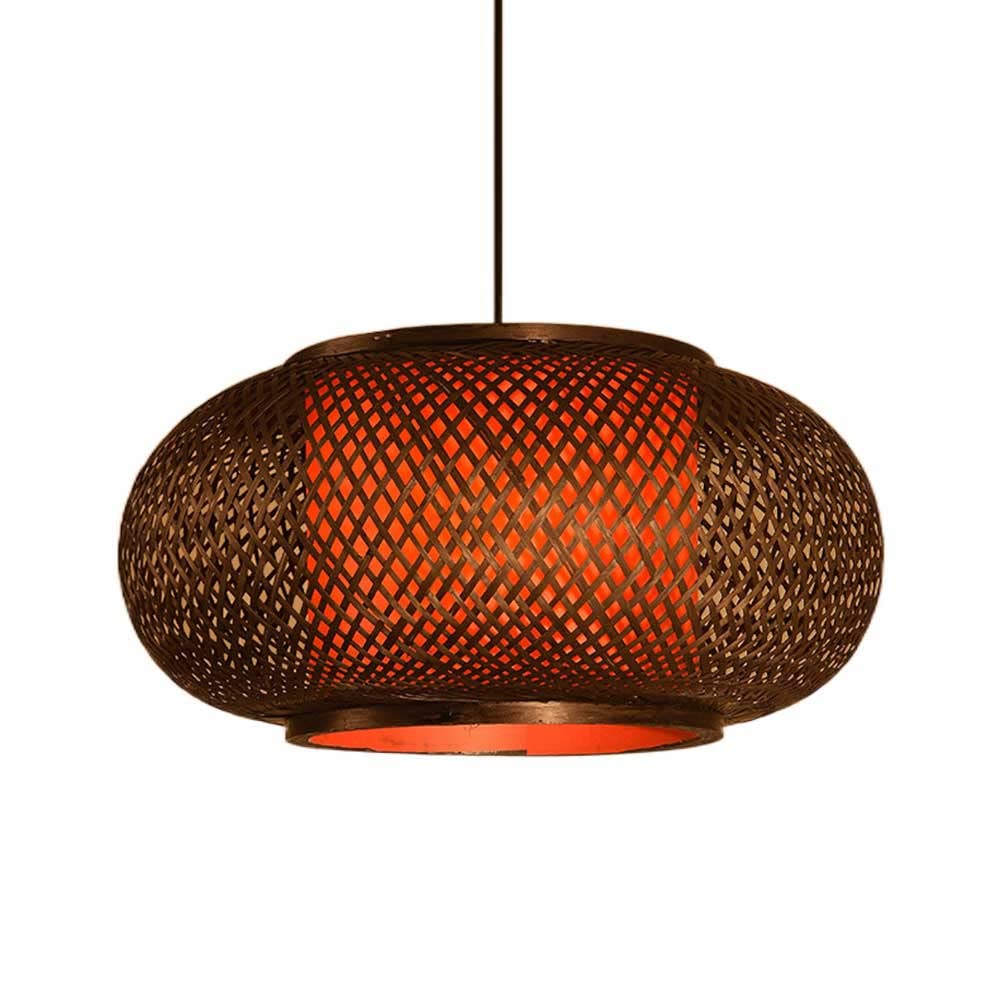 Lanterne suspendue en bambou pour îlot de cuisine et restaurant au style bohème chic
