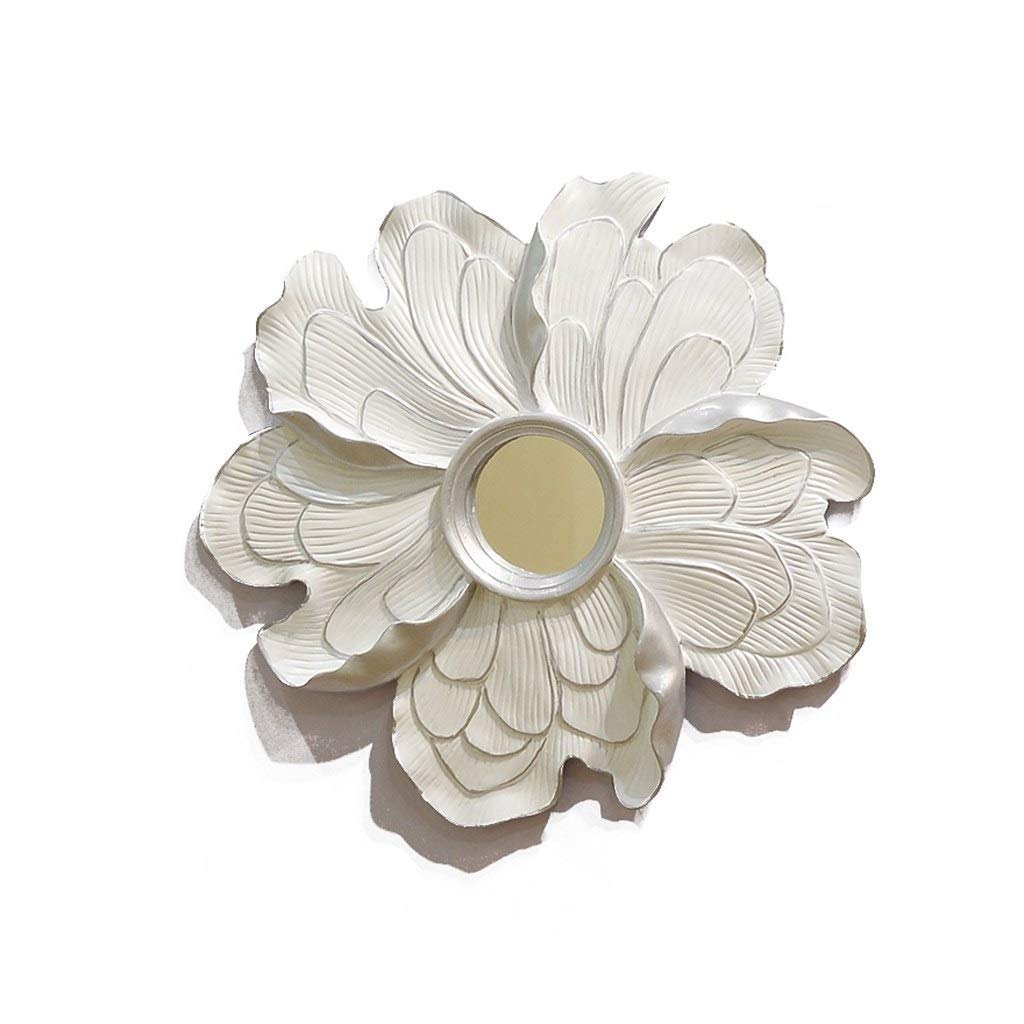Sculpture murale blanche de 32cm miroir décoratif moderne pour salon et hôtel
