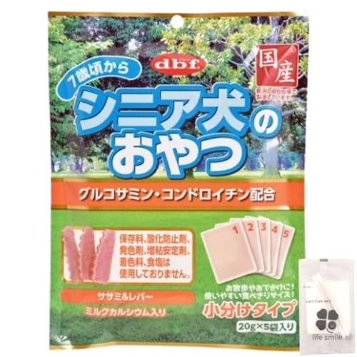 【12個セット】 デビフペット シニア犬のおやつ グルコサミン・コンドロイチン配合 100g デビフ コットンセット付き