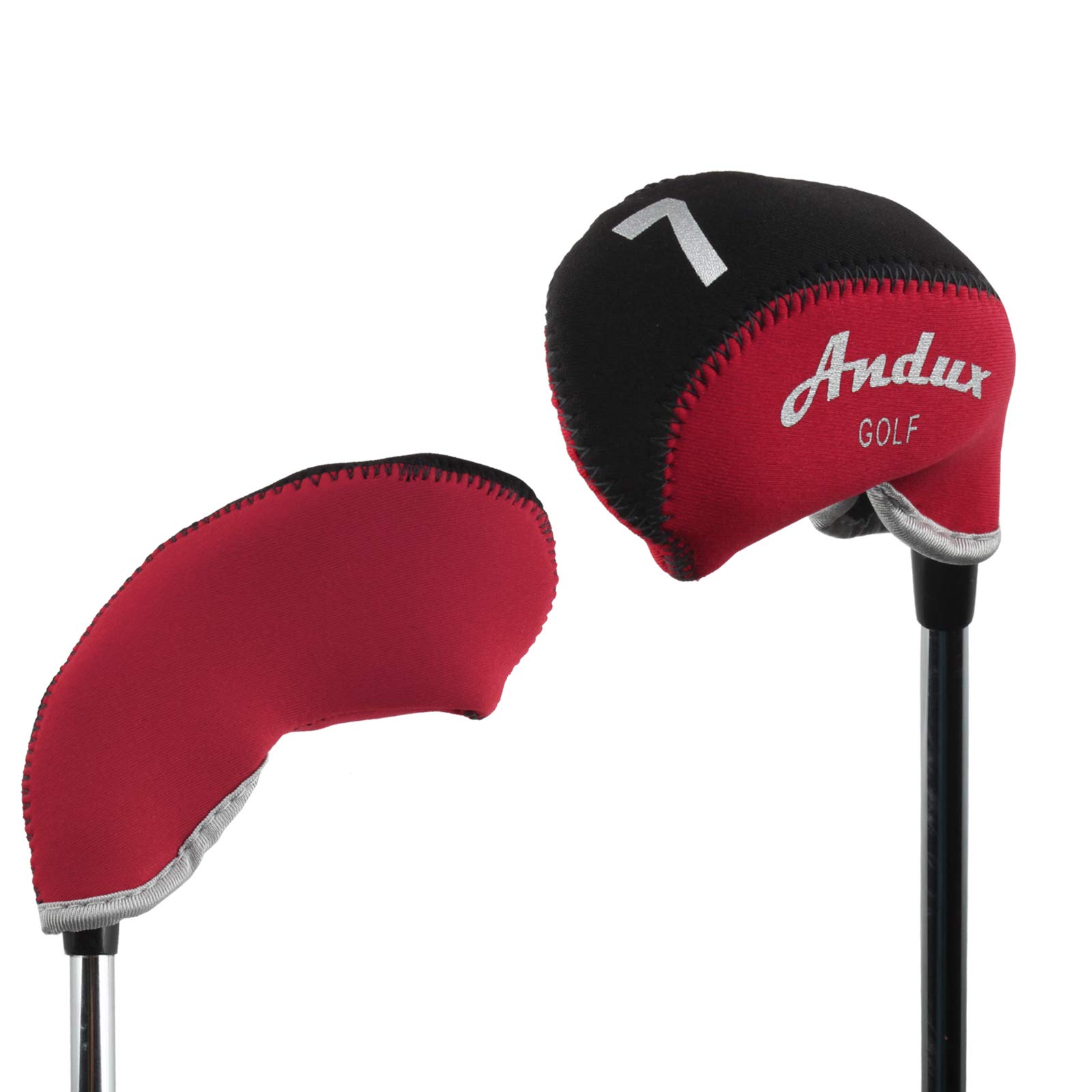 Andux 10Stücke Golf Eisen Schlägerkopfbedeckungen