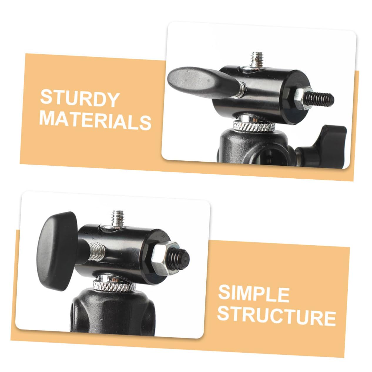 Veemoon Horizontal Vertical Tripod Stand Screw Adapter for Camera Light Universal Flashlight Lamp Holder Black Tripod Flashlight Adapter