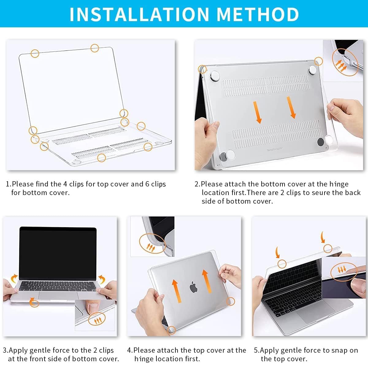 Meyaar Compatible with MacBook Neo Case 13 Inch A3404 with A18 Pro Chip 2026, Transparent Hard Shell Plastic Snap-On Protective Cover (Crystal Clear, for MacBook Neo 13” (A3404)) — Amazon image 4