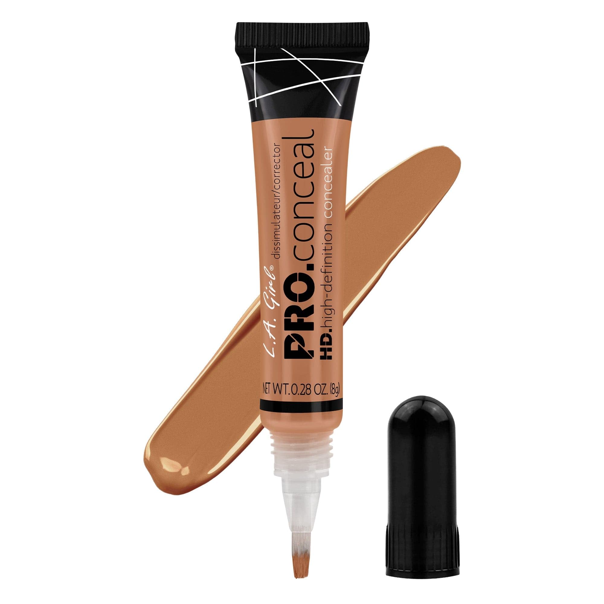 L.A Girl- HD Pro Conceal -Almond | Soft Brush Tip for Easy Application | Crease Resistant | Blendable and Buildable formula | Concealer Provides Natural Coverage | 8 G