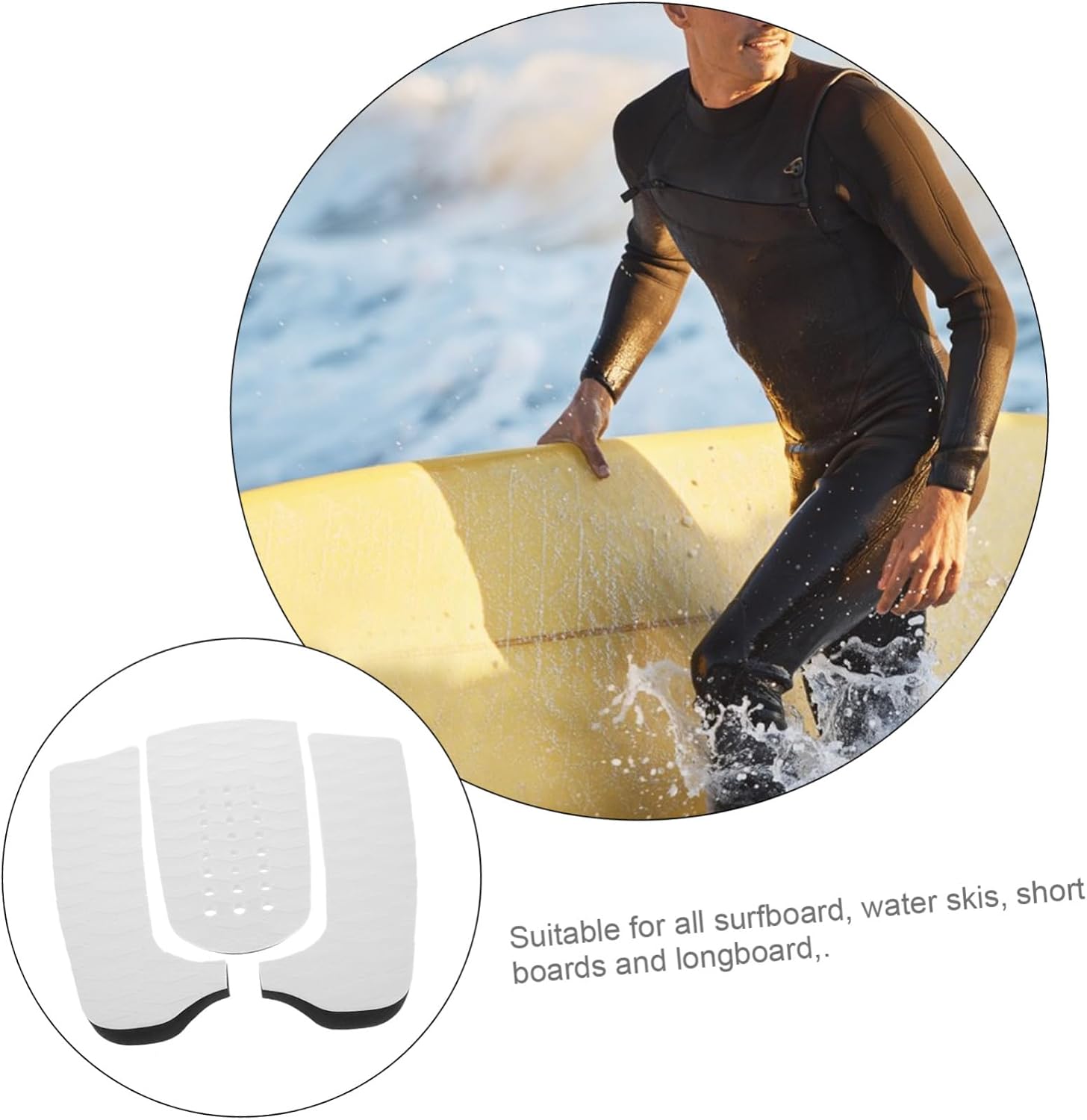 Totority Surfboard Traction Pads Adhesive Non-Slip Paddle Board Pad Easy Install