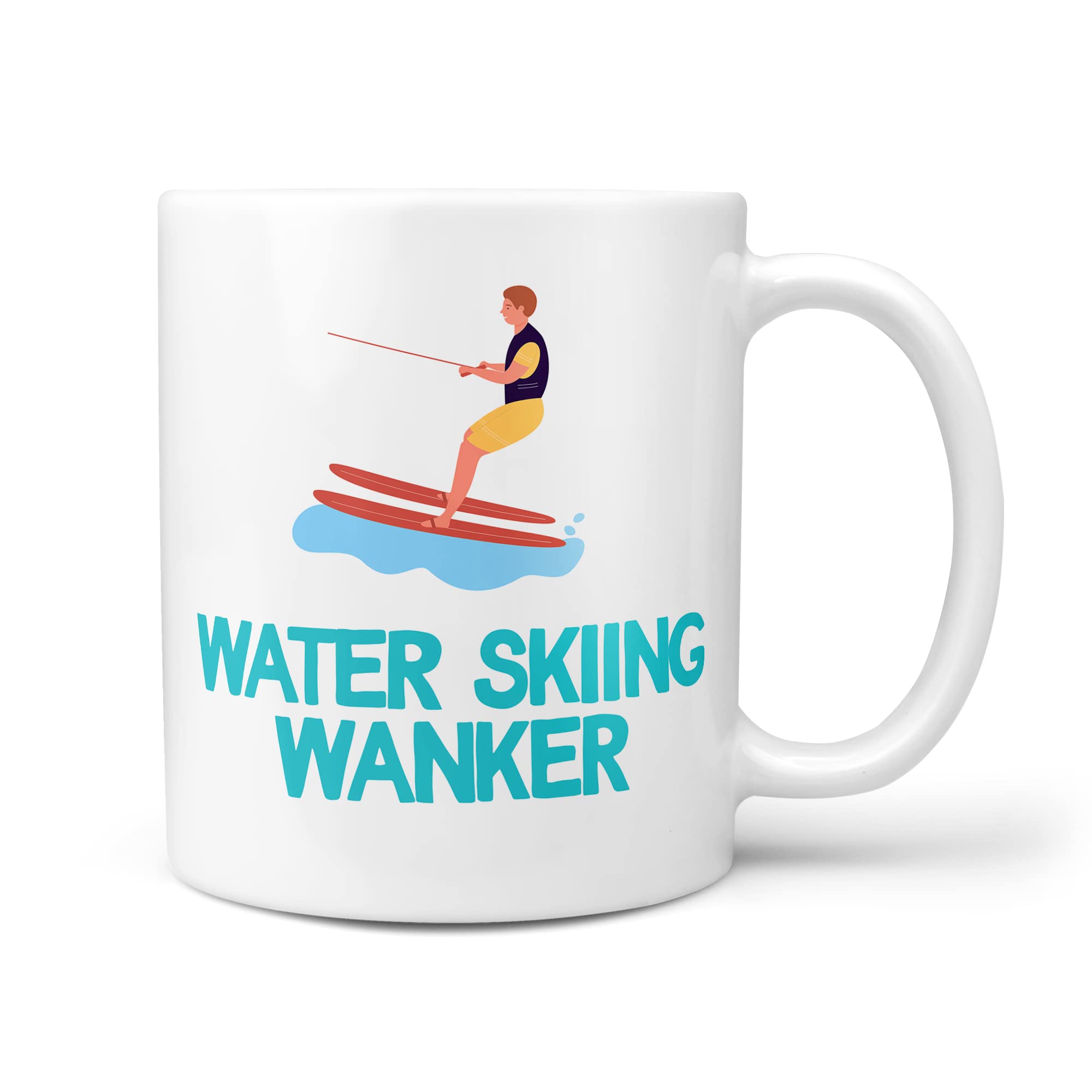 TeHe Gifts Funny Gift for Water Skiing Wanker Present Gifts Mug for Him Her