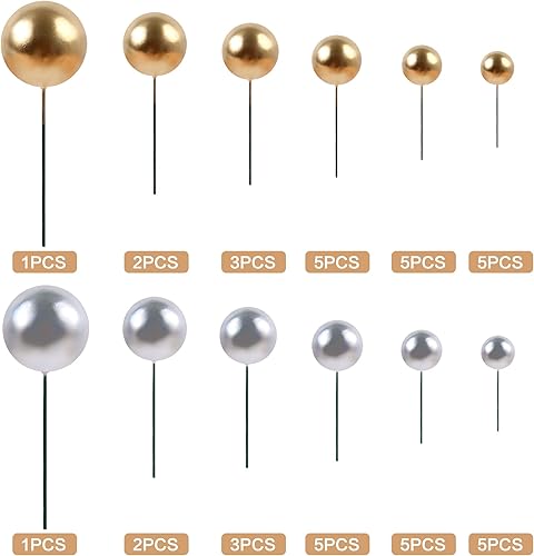 Miniatura 10 de 32 adornos redondos para tartas, mini globo de espuma, decoración para tartas, decoración de pasteles para fiesta de cumpleaños, suministros de