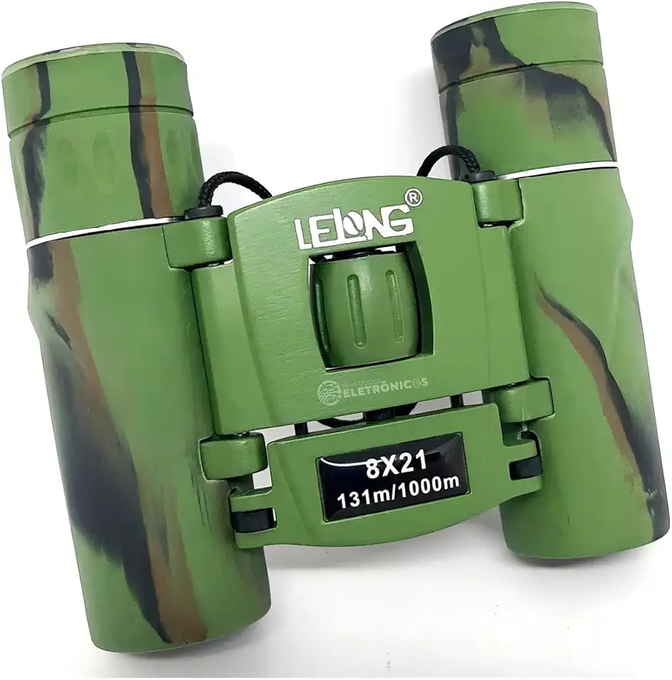 Binoculo 8x21 Dobravel Perfeito Para Praia Viagem Teatro Esportes Com Capinha Protetora LE-2050