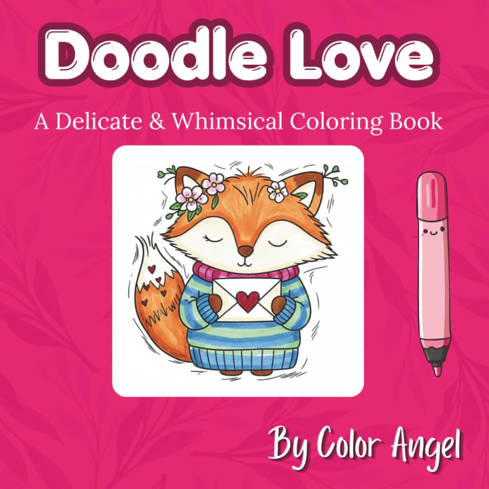 Doodle Love - Coloring Book: Cute coloring book to relax and unwind. 30 whimsical and cute images to color. (Bold & Easy Whimsical Style Coloring Books)