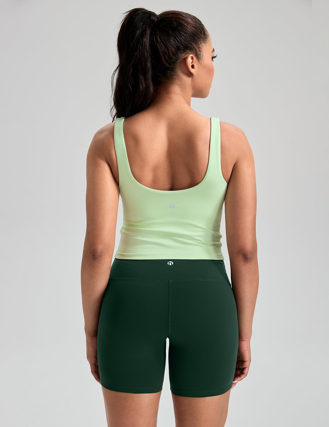 HeyNuts Zeal Bra Womens Scoop Neck Longline Sports Bras, U Back Workout Yoga Crop Tank Tops Padded A-D Cups *Updated Fit