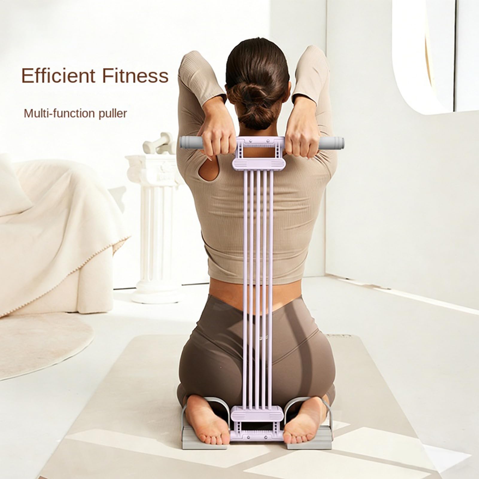 Banda resistenza multifunzione con pedale Fascia Elastica Regolabile | Attrezzatura per Yoga a Casa per Stretching, Potenziamento Muscolare, Gambe, Bracci