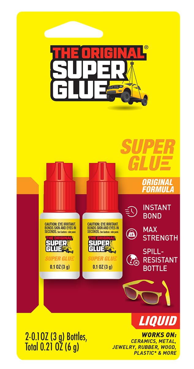 Super pegamento 3 G Doble unidades botellas, transparente