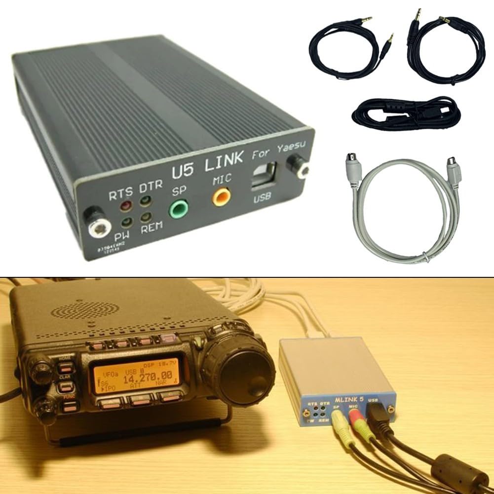 Kit de interfaz USB de radio para YAESU/ICOM/Kenwood, chip FT-232RL con optoacoplador 115200Bps, incluye conector U5-8X7 y cables (audio/CAT/datos), Plug and Play para modelos FT-817/857/IC-2820