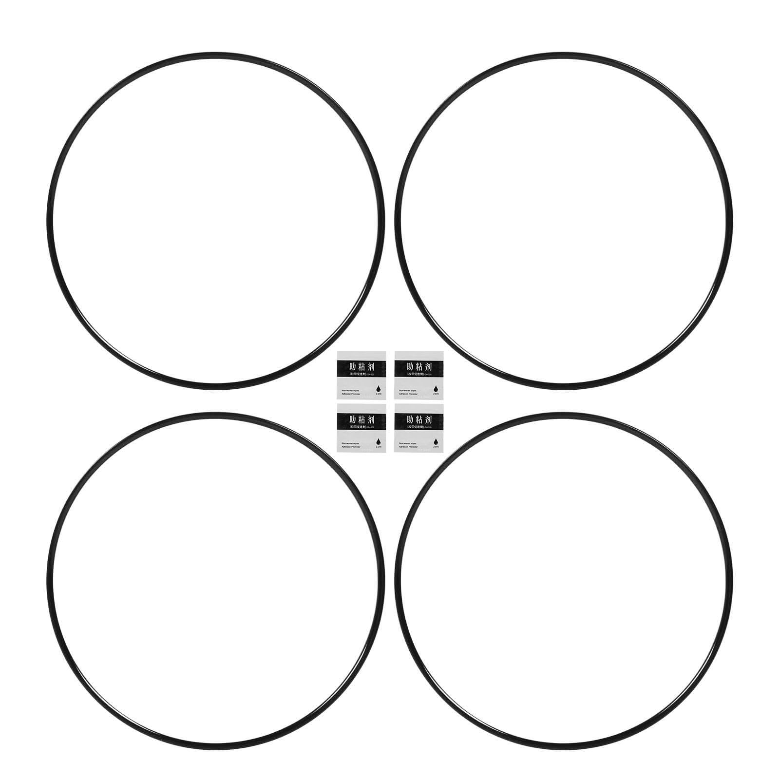 Naroote Protecteur de Jante, Protecteurs de Roue Protecteur de Roue de Jante ABS avec 4 Pièces pour Moyeu de Roue de Voiture 19 Pouces (Black)