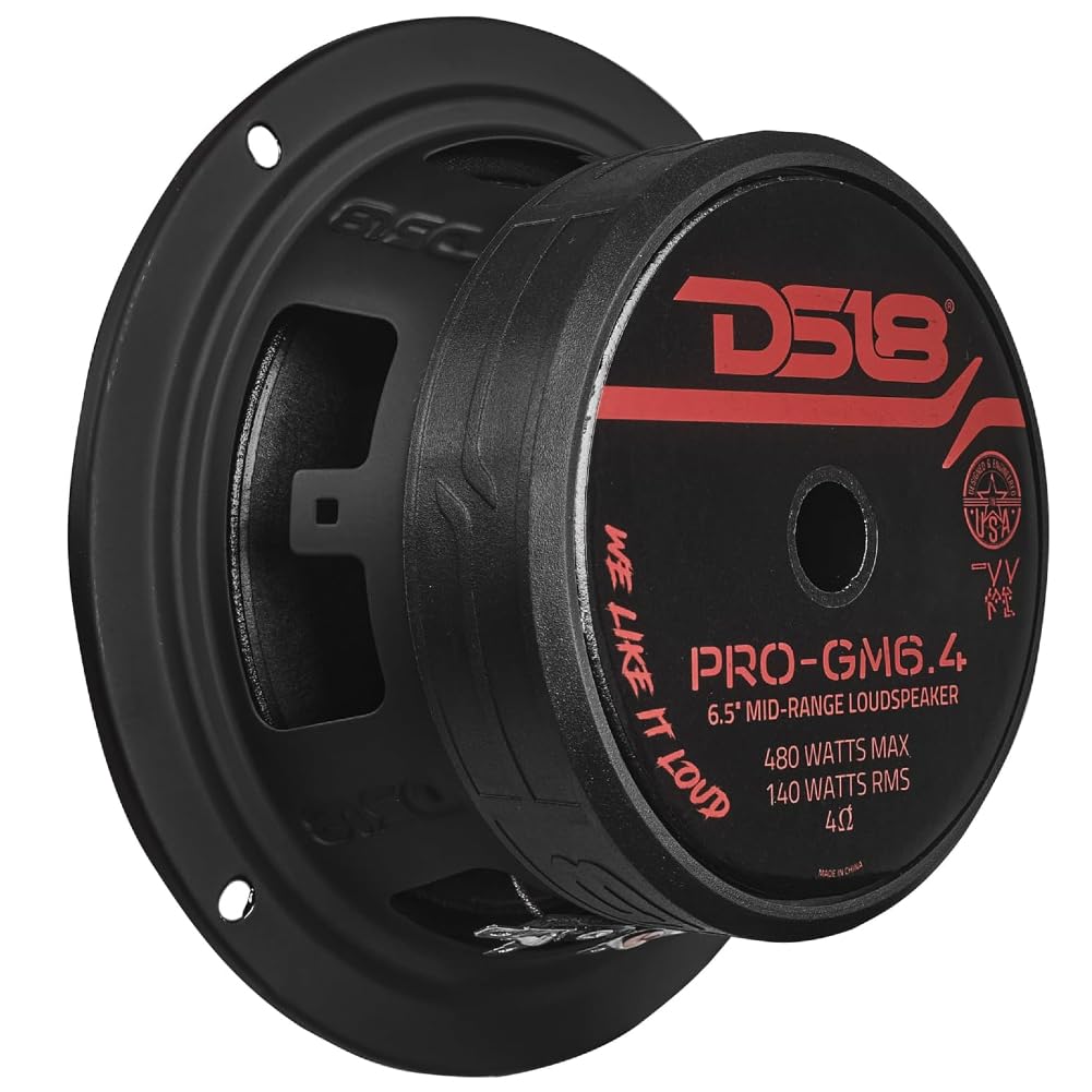 KIT SET PER DS18 PRO-GM6.4PK sistema a 2 vie 16,5 cm 165 mm 6,5", 140 watt rms 480 watt max, 2 midrange e 2 tweeter, 4 ohm, per auto, a coppia