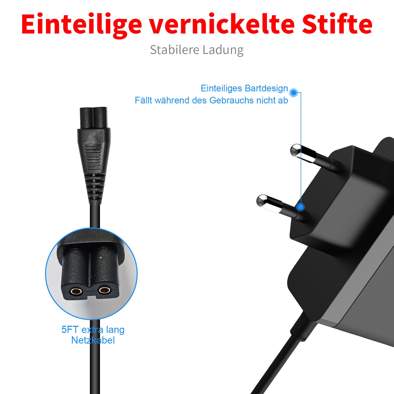 MEROM Caricatore da 9,5 V, compatibile con Kärcher EDI 4, alimentatore di rete per Mobile Outdoor Cleaner OC 3, tergicristallo a batteria FC 3 Cordless Premium e EWM 2, pulitore di ricambio