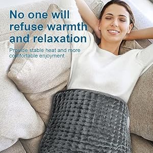 Heating Pad for Back Pain Relief, Electric Heating Pads for Cramps/Abdomen/Waist/Shoulder with 6 Heat Settings and Auto-Off, Moist/Dry Heat pad, Christmas Gifts for Women Men Mom Dad, 16" x 24"(Gray) Heating Pad for Back Pain Relief Electric Heating Pads for CrampsAbdomenWaistShoulder with 6 Heat Settings and Auto Off MoistDry Heat pad Christmas Gifts for Women Men Mom Dad 16 x 24Gray