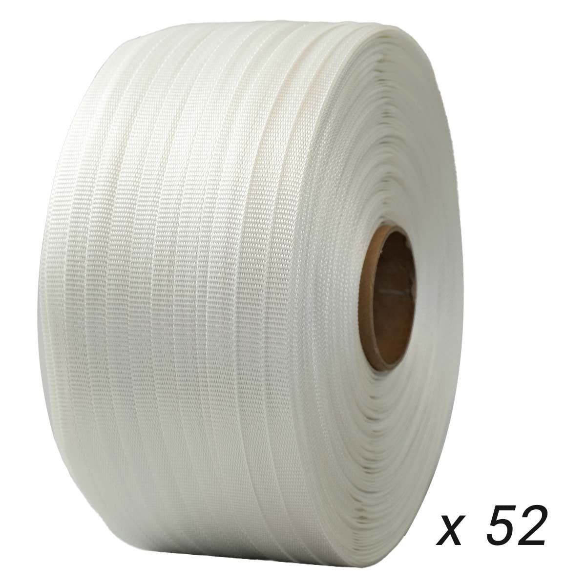 TECPLAST Lot de 52 Feuillards de cerclage tressés LFT5 19 mm x 500 m dont 12 OFFERTS - Feuillard Haute Résistance 750kg