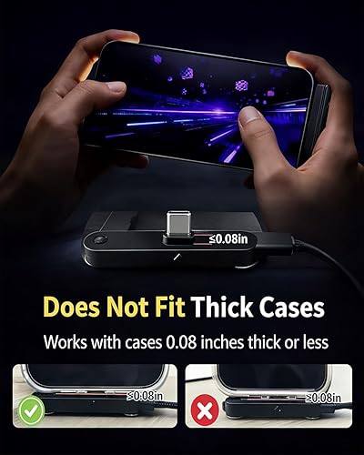 Miniatura 3 de Cargador de soporte invisible con soporte, cable de carga rápida 2 en 1 de 240 W con soporte integrado, cable de carga trenzado de nailon invisible