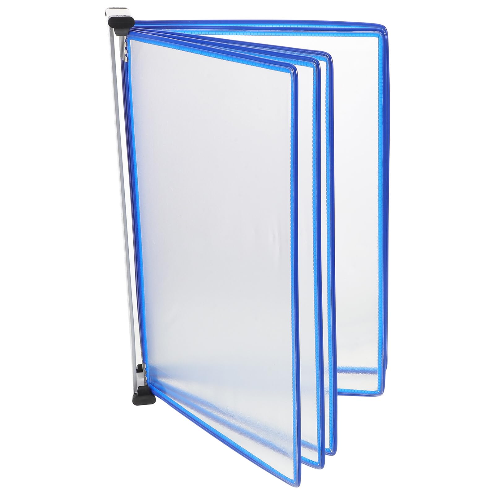 Operitacx Organizador Colgante de Pared Azul Material Hierro y Pvc con 5 Paneles de Exhibición y 10 Bolsillos Construcción Resistente para Reuniones y Estudio en Casa