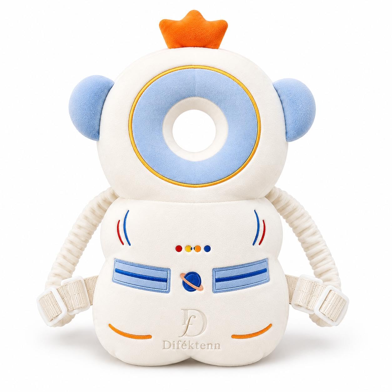 Cute Astronaut Shape Baby Head Protector Backpack | Soft Plush Head Safety Cushion with Adjustable Shoulder Straps | Anti-Fall Protection Pillow for Infants & Toddlers (6-24 Months) (Astronaut)-image-12