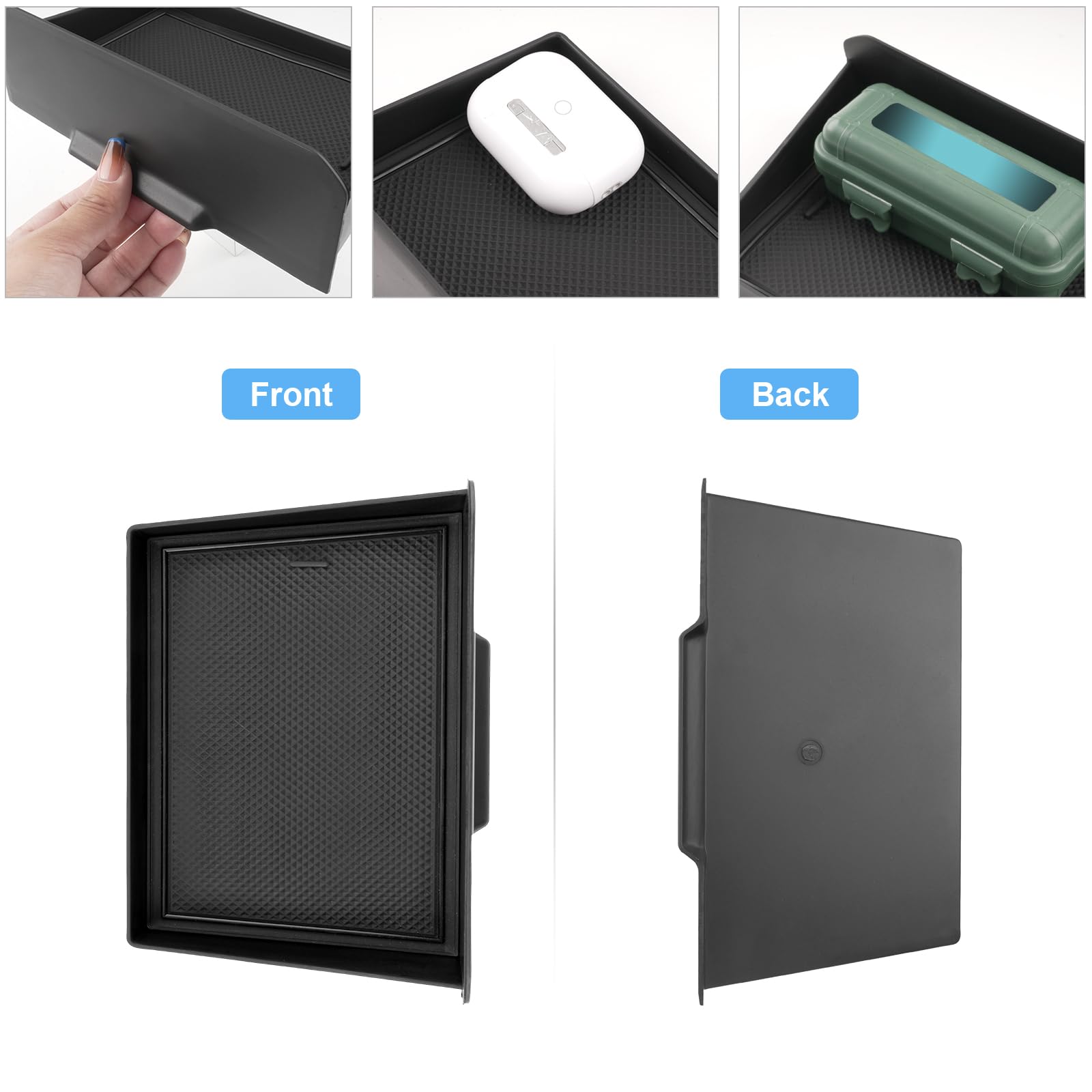Vano Portaoggetti per Console Centrale Compatibile con Dacia Duster 3 2024 2025, Dacia Duster 2024 Organizer Vassoio, Dacia Duster III Accessori Contenitore Cassetto Scorrevole