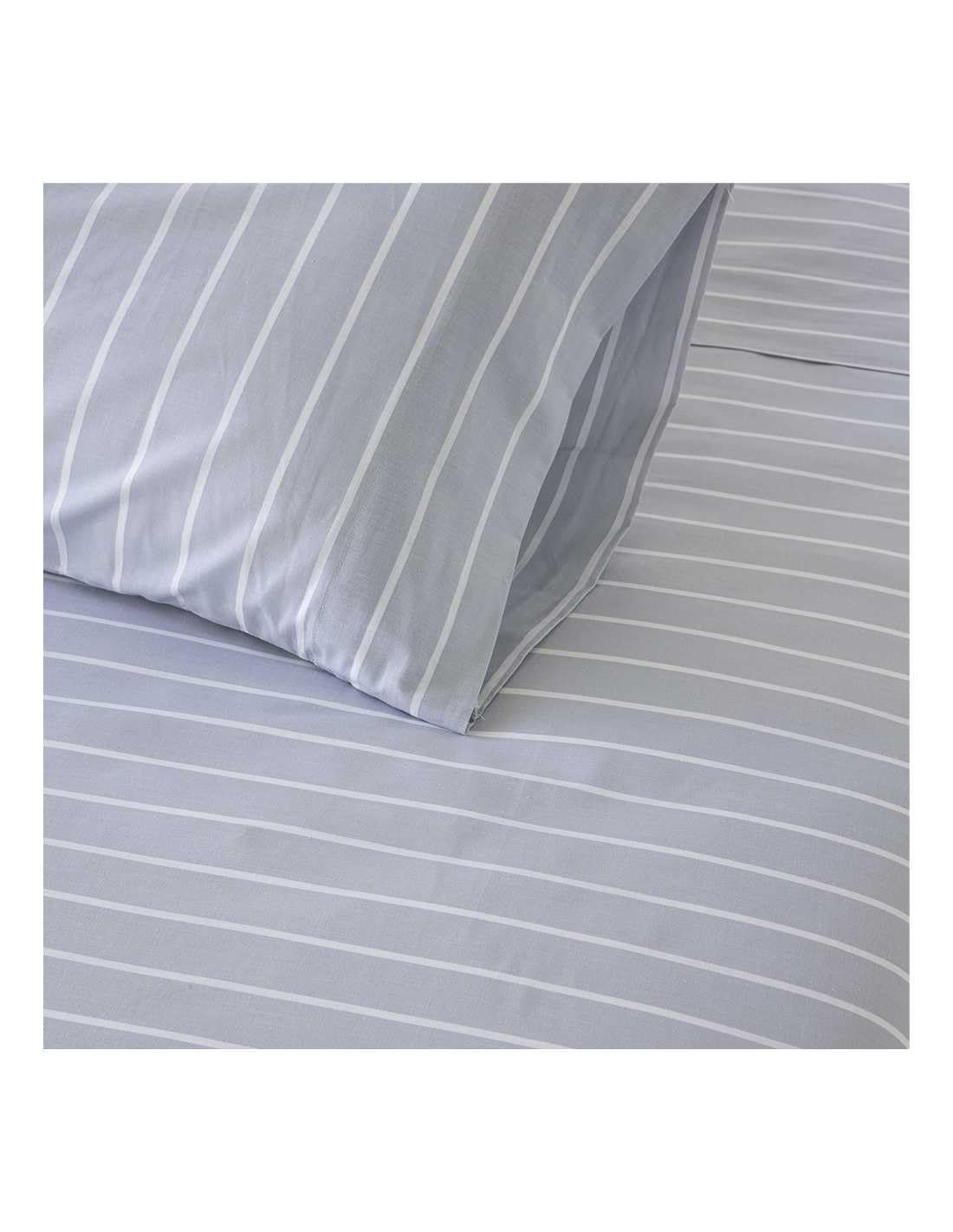 COTTON ARTean Juego de sábanas Cama 150 ALGODÓN 144 Hilos Bayas Gris | Incluye 4 piezas: encimera, bajera ajustable, 2 fundas de almohada. Certificado OEKO-TEX