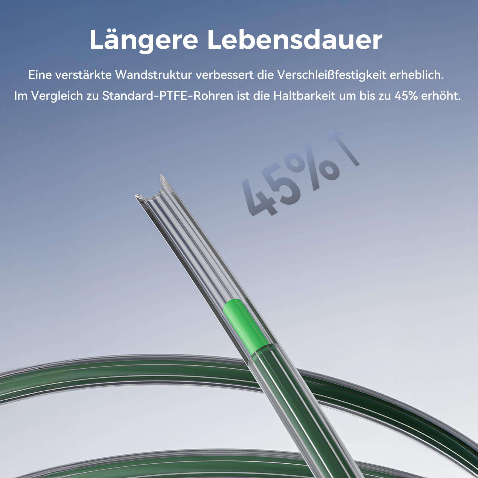 Creality Original PTFE-Teflonschlauch mit niedrigem Widerstand in Sternform, 4 m, FDM 3D-Drucker-Upgrade PTFE-Schlauch Teflon-Ersatzteil-Kit, geeignet für K1, K2, Ender-Serie und so weiter