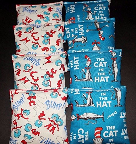 BackYardGamesUSA Set of 8 Cat in Hat ACA Regulation Cornhole Bean Bags