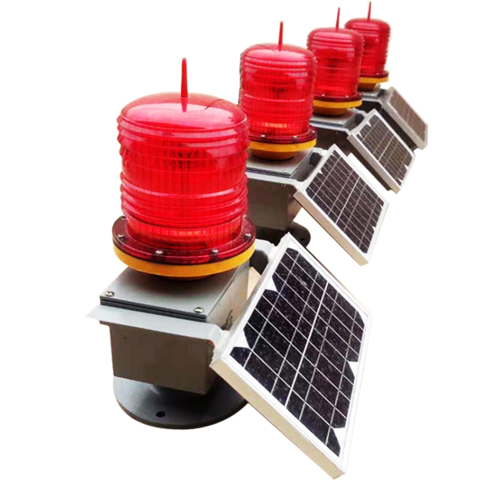 10-watowa lampa ostrzegawcza na pasie startowym zasilana energią słoneczną, ostrzeżenie o przeszkodach, podwójna przeszkoda, 48 V, telekomunikacyjna, słoneczna lampa lotnicza dla wieży