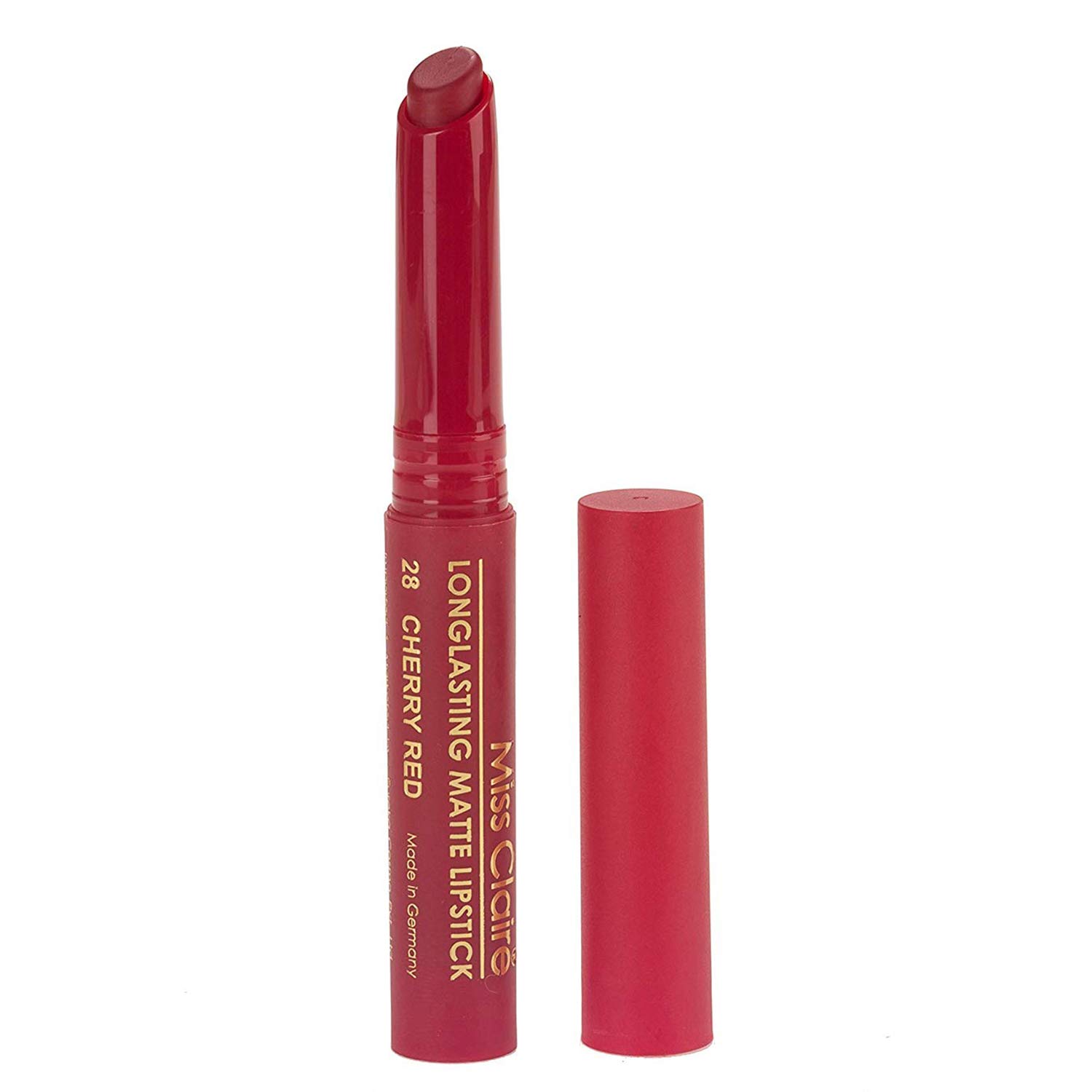 Miss ClaireLonglasting Matte Lipstick, Cherry Red 28, 2 g