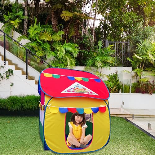 Image of Homecute Foldable Pop Up Hut Type Kids Toys Play Tent House for Boys and Girls (Medium Size Multi Colour)